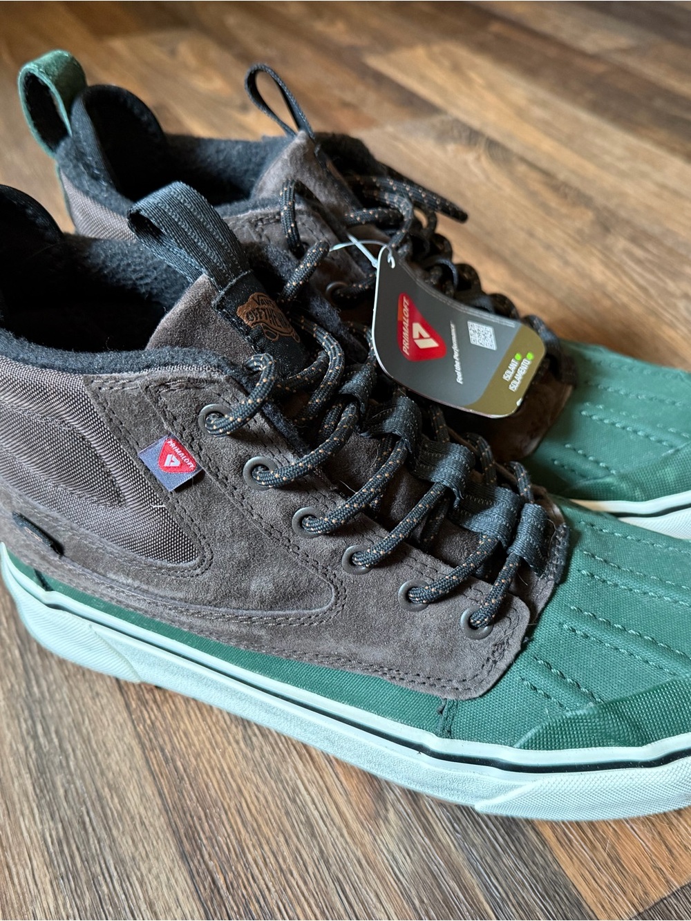 Vans Men’s High-Top Sneakers in Green and Brown